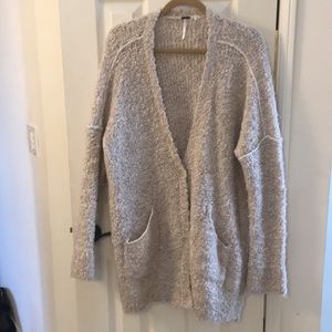 Free People Boucle Chunky Knit Cardigan